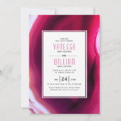 Schuif van de roze kegel van Fuchsia en bruiloft v Kaart (Voorkant)