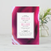 Schuif van de roze kegel van Fuchsia en bruiloft v Kaart (Staand voorkant)