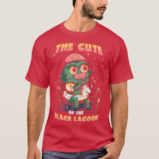 Schuif van de zwarte lagune t-shirt