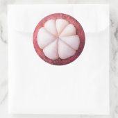 Schuif van mangosteen ronde sticker (Tas)