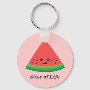 Schuif van watermeloen Roze Sleutelhanger