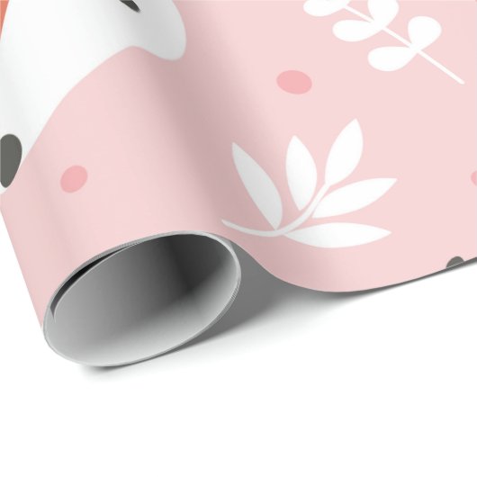 Schuif vos naadloos, met de hand getrokken bos van cadeaupapier (Rol Hoek)