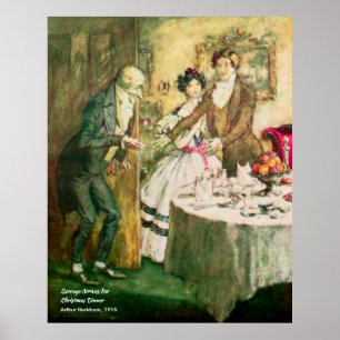 Schuifje van de  illustratie van de kerstcarol poster