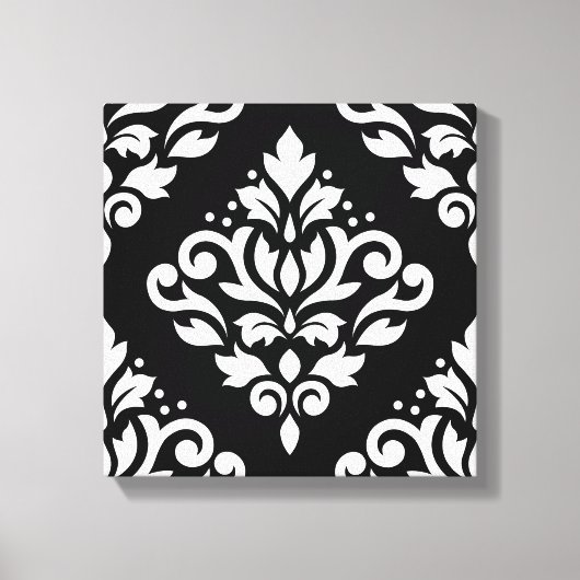Schuifmasker Groot ontwerp (B) Wit op Zwart Canvas Afdruk (Voorkant)