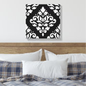 Schuifmasker Groot ontwerp (B) Wit op Zwart Canvas Afdruk (Insitu (Slaapkamer))