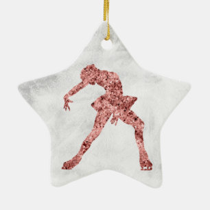 Schuifversiering sterren - Roos Gold (vrouw) Keramisch Ornament