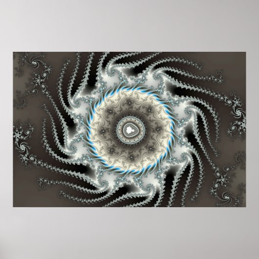 Schuifvis - Fractal Poster (Voorkant)