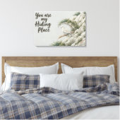 Schuilplaats - Psalm 32:7 Canvas Afdruk (Insitu (Slaapkamer))
