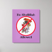 Schuimplaten 'No Shellfish' Canvas Afdruk (Voorkant)