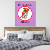 Schuimplaten 'No Shellfish' Canvas Afdruk (Insitu (Slaapkamer))