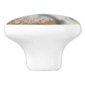 Schuimschuim op het strand keramische knop (Zijkant)