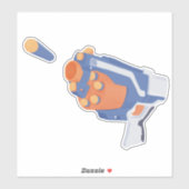 Schuimvormig pistool sticker (Vel)