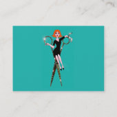 Schuin Diva (rood hoofd) Appt. Kaarten/mollig Afsprakenkaartje (Achterkant)