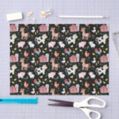Schuine boerderijdieren Barnyard Black Tissuepapier (Craft)