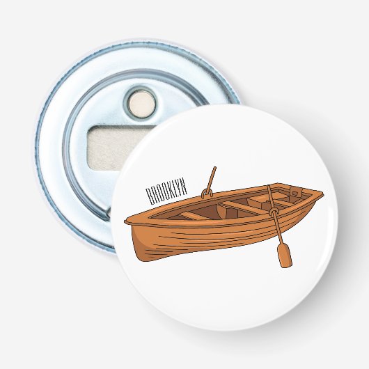 Schuine cartoon button flesopener (Voorkant)