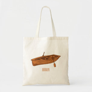 Schuine cartoon tote bag