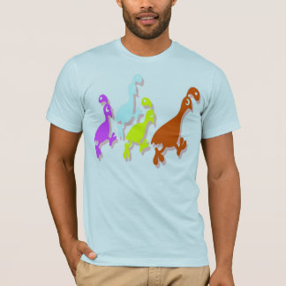 Schuine kant van kwartels t-shirt