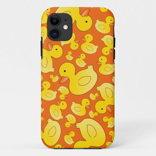 Schuine oranje rubbereenden Case-Mate iPhone case (Achterkant)