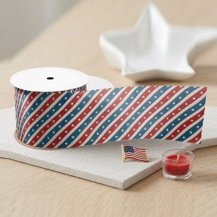 Schuine sterren en strepen patriottisch Americana- Lint