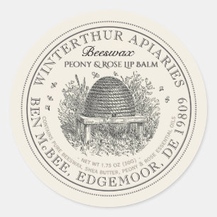  schuine streep ivoor bijenwas lip Balm label