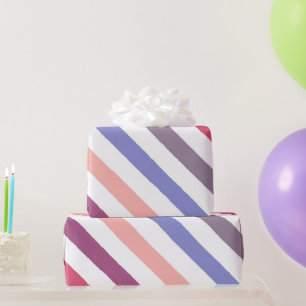 Schuine waterverfstrepen cadeaupapier