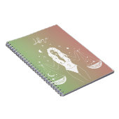 Schuine zodiale horoscoopsterbordgradiënt notitieboek (Rechterzijde)