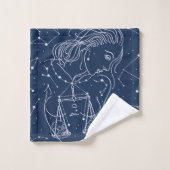 Schuine zodiale tekening bad handdoek (Wasdoekje)