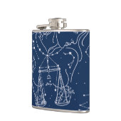 Schuine zodiale tekening heupfles (Links)