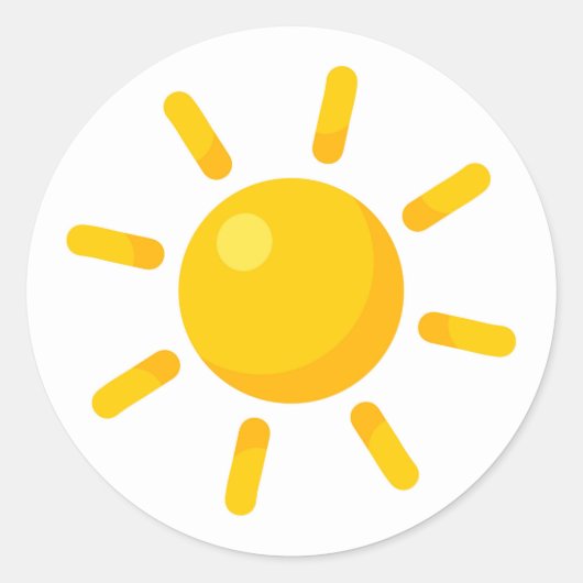 Schuine zon ronde sticker (Voorkant)