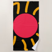 Schuine zon strandlaken (Voorkant)