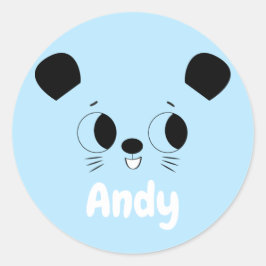 Schuiven van Beer voor afspeelhoning Ronde Sticker