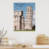 Schuivende Toren van Pisa Italië Europa Reizen Poster (Keuken)