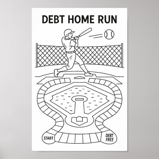 Schuld Home Run Payoff Tracker Game Honkbal Thema Poster (Voorkant)