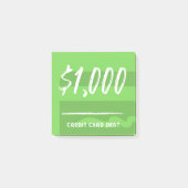 Schuld op Kaart ($ 1.000) Post-it® Notes (Voorkant)