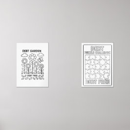 Schuld Tuin & Puzzel Uitbetaling Tracker Blad Muurkunst Sets