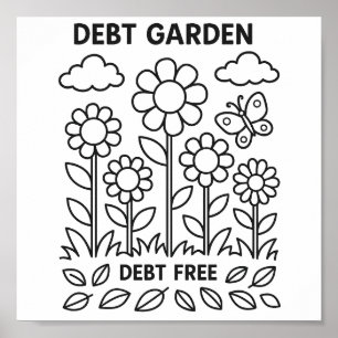 Schuld Tuin Uitbetaling Tracker Kleurplaat Poster