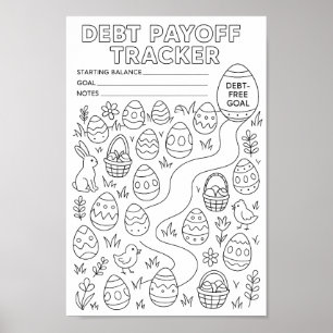Schulden Paaseierenjacht Uitbetaling Tracker Poster