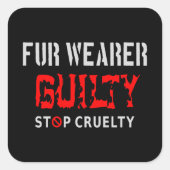 schuldig aan toverdrager vierkante sticker (Voorkant)