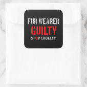 schuldig aan toverdrager vierkante sticker (Tas)