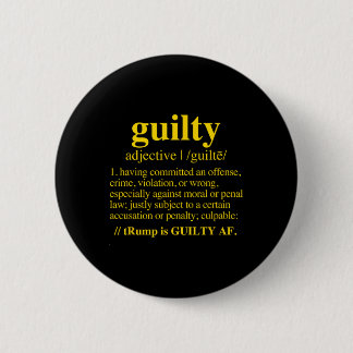Schuldig - Schuldig Definitie (geel) Ronde Button 5,7 Cm