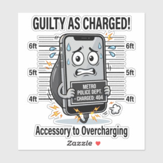 Schuldig zoals Beschuldigd – Grappige Overbelaste Sticker