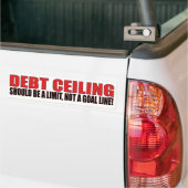 Schuldplafond Bumpersticker (Op Truck)