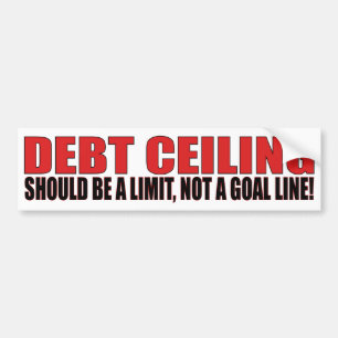 Schuldplafond Bumpersticker