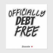 Schuldvrij Sticker (Vel)