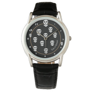 Schull & Pirates Flag, Halloween spooky watch Horloge