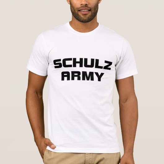 Schulz Army Bella Canvas Mannen White T-Shirt (Voorkant)