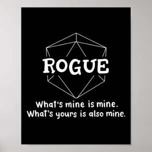 Schurk Grappig Karakter Grap Rollenspellen Rpg G Poster
