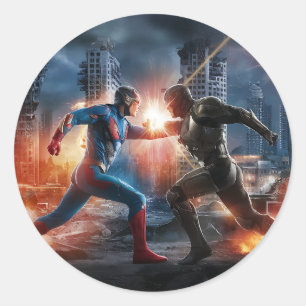 Schurk vs. Hero Sticker