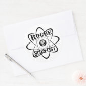 schurkenwetenschapper ronde sticker (Envelop)