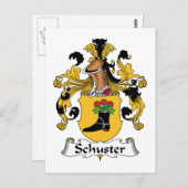 Schuster Family Crest Briefkaart (Voorkant / Achterkant)